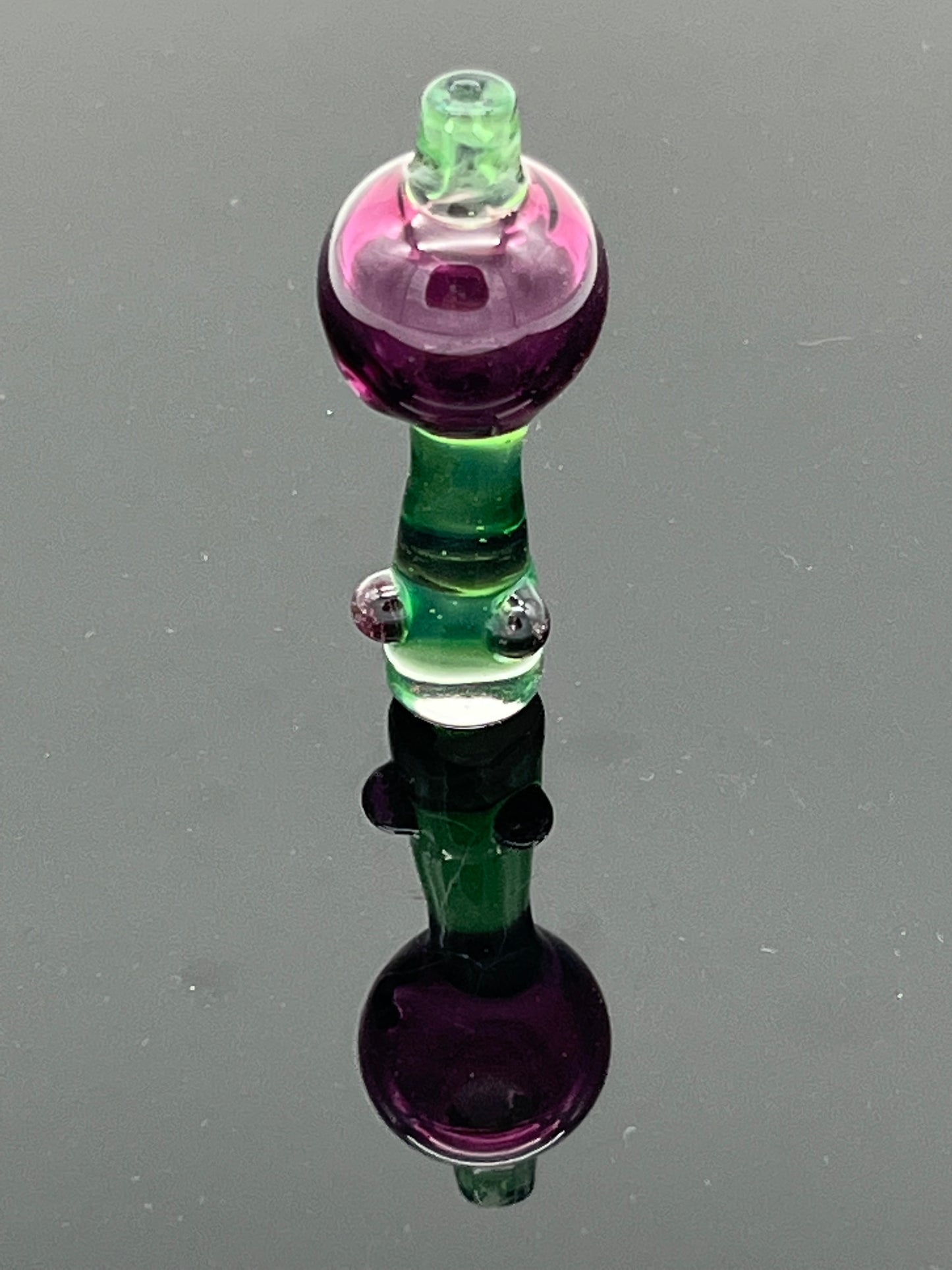 Purple Amethyst with Lime Green Bubble Cap