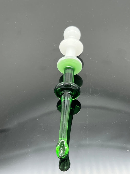 White with Green Dabber