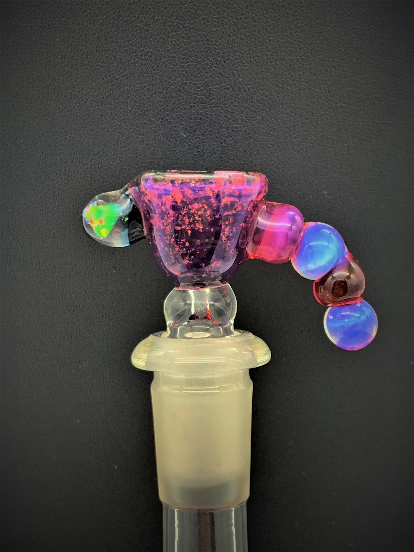Space Galaxy Themed Karmaline over Crushed Opal with Opal 14mm Bowl / Slide