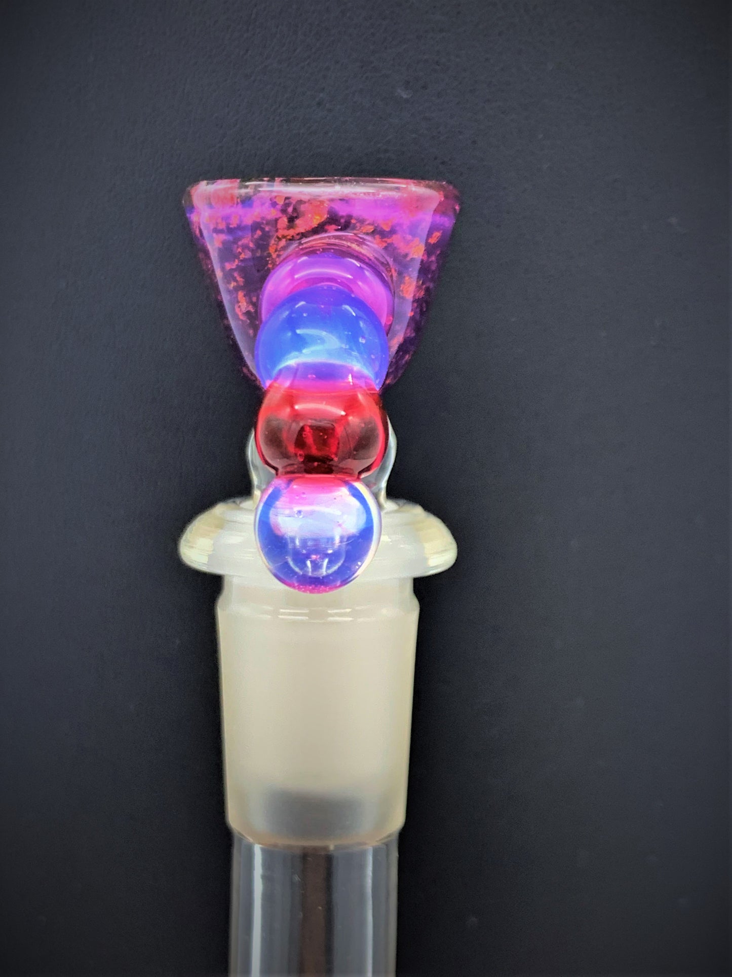 Space Galaxy Themed Karmaline over Crushed Opal with Opal 14mm Bowl / Slide