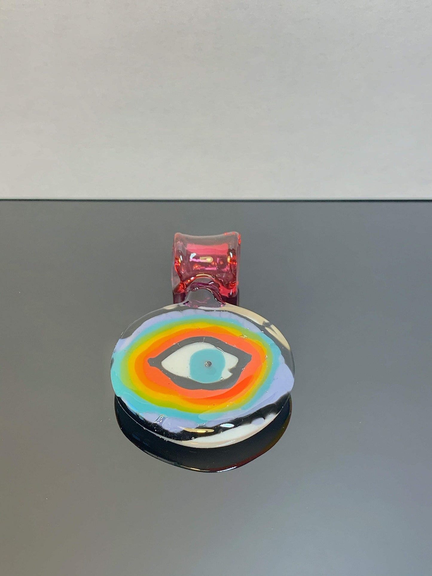 Rainbow Eye Disk Flip Pendant