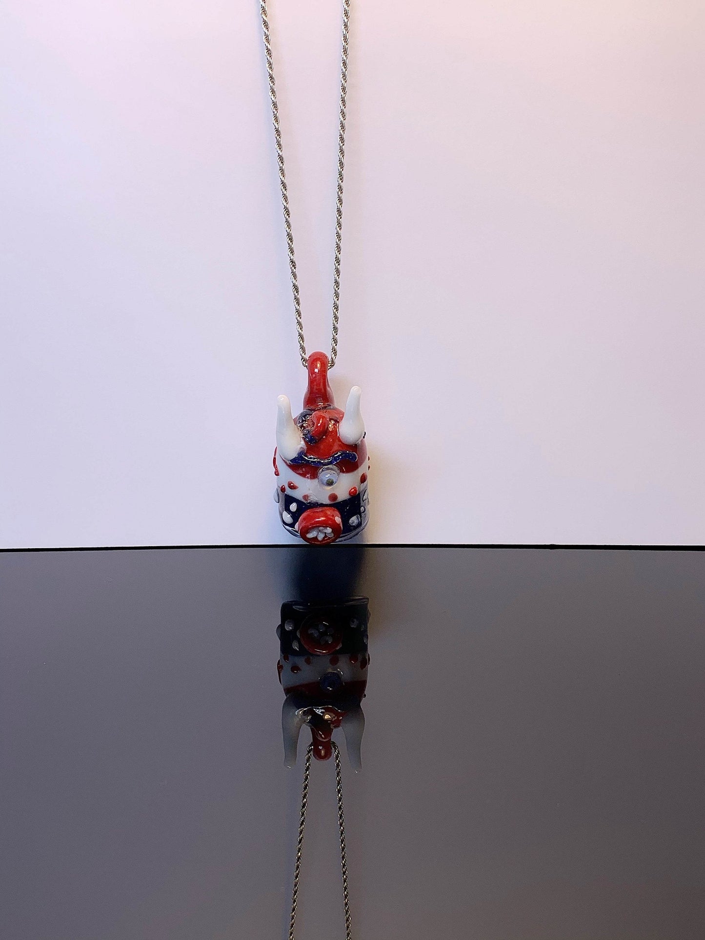 Red White and Blue Nug Monster Pendant