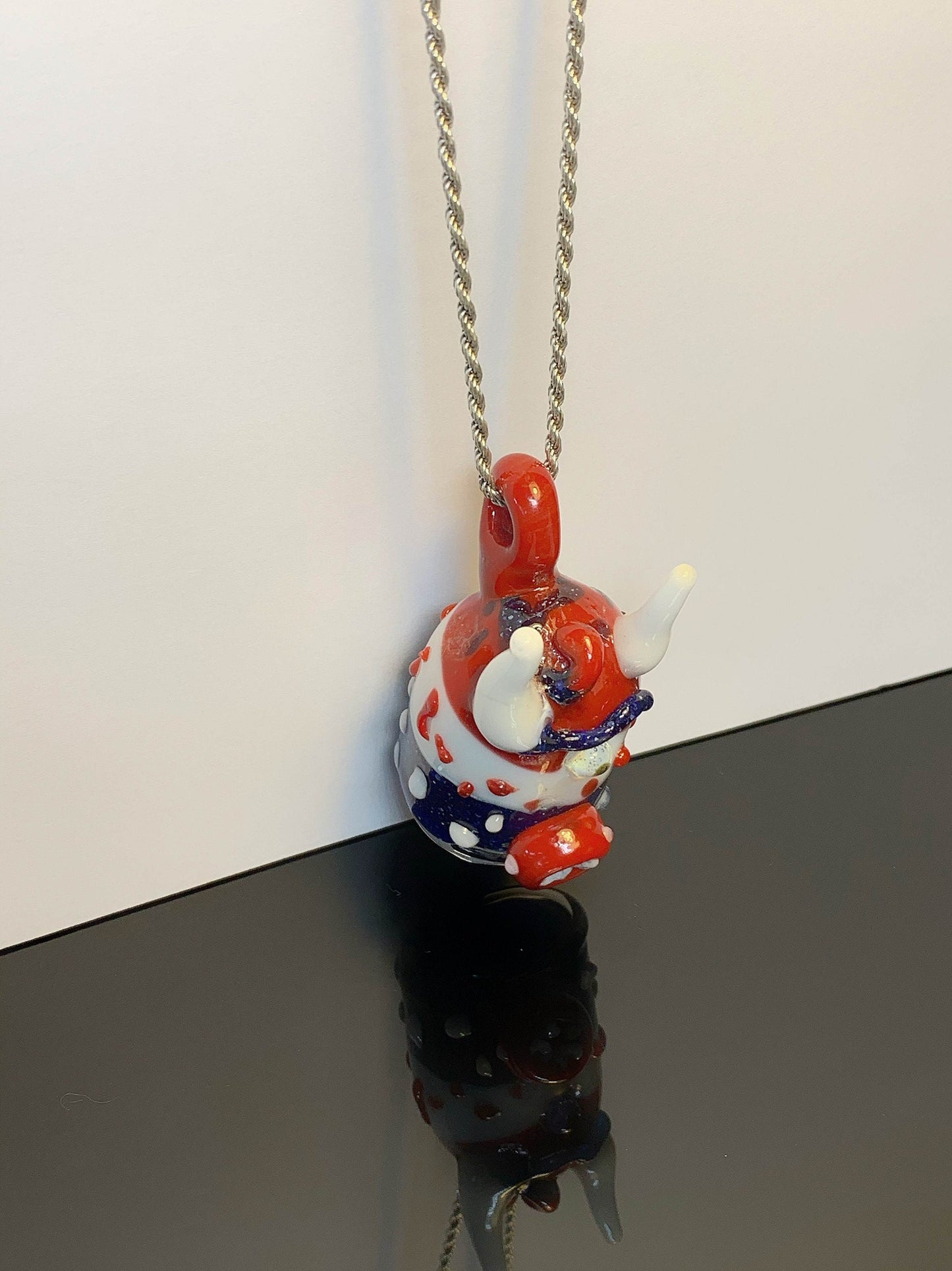 Red White and Blue Nug Monster Pendant